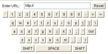 Online keyboard screenshot
