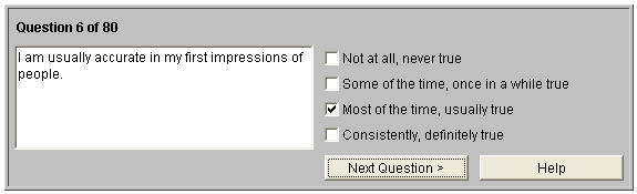 Questionnaire screenshot