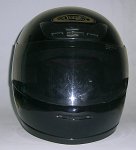 Front view of the black Avex helmet
