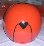 Rear view of the helmet after spraying