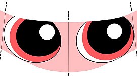 Low resolutionversion of my visor artwork with Blossom's eyes