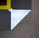 Southeast corner of the pad with the corner triangle mounted