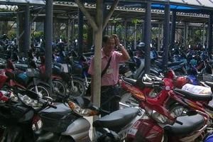 Shopping centre motorcycle carpark