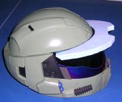 Helmet with foam cutout for the base of the peak