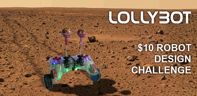 Lollybot on the surface of Mars