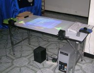 Another view of the Plasma Pong table setup