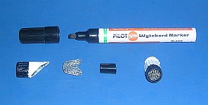 Creating mic-tips from whiteboard marker lids and flywire