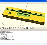 OpenSCAD model of the 5 1/4 inch disk drive face