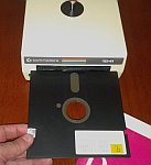 5 and 1/4 inch diskette for scale