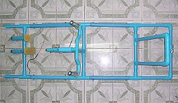 Overhead view of the PVC racing game controller chassis